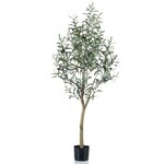 Emerald Olivier artificiel 140 cm en pot en plastique