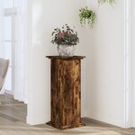 vidaXL Support pour plantes chêne fumé 33x33x80 cm bois d'ingénierie