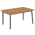 vidaXL Table de jardin 150 x 90 x 72 cm Bois d'acacia solide et acier