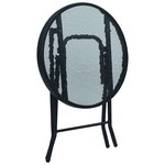 vidaXL Table de bistro Noir 40x46 cm Acier et verre