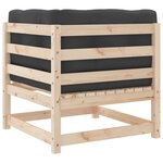 vidaXL Canapés d'angle de jardin et coussins 2 Pièces bois de pin massif