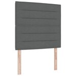 vidaXL Lit Box Spring avec matelas & banc gris foncé 120x190 cm tissu