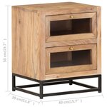 vidaXL Table de chevet 40x30x50 cm Bois d'acacia massif