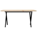 vidaXL Table basse cadre en X 100x50x45 5 cm bois de pin massif fonte