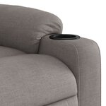 vidaXL Fauteuil inclinable de massage électrique Taupe Tissu