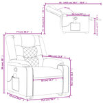 vidaXL Fauteuil inclinable de massage Crème Similicuir