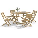 vidaXL Ensemble à manger de jardin 5 Pièces Bois d'acacia solide