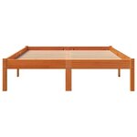 vidaXL Cadre de lit sans matelas cire marron 140x190cm bois pin massif