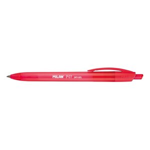 LOT de 25 Stylo Gel Rétractable Milan P07 Dry-Gel - Pointe 0.7mm - Séchage Rapide - Couleur Rouge