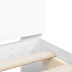 vidaXL Cadre de lit avec tête de lit et LED blanc 140x200 cm