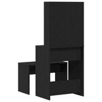 Ensemble de Table de Maquillage vidaXL avec LED Bois d'Ingénierie Chêne Noir