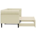 vidaXL Lit de jour avec lit gigogne crème 90x200 cm similicuir