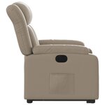 vidaXL Fauteuil inclinable électrique cappuccino similicuir