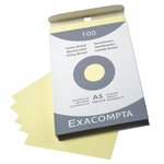 Étui De 100 Fiches - Bristol Quadrillé 5x5 Non Perforé 148x210mm - Jaune - Exacompta