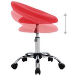 vidaXL Chaise pivotante à manger Rouge Similicuir