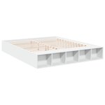 vidaXL Cadre de lit blanc 180x200 cm bois d'ingénierie