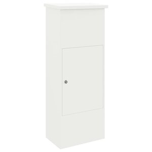 vidaXL Boîte de dépôt de colis Blanc 44.5 x 29 x 110.5 cm Acier