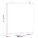 vidaXL Tableau blanc magnétique 60x60x1 7 cm aluminium
