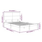 vidaXL Cadre de lit Bois de pin massif 120x200 cm