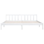 vidaXL Cadre de lit Blanc Bois de pin massif 200x200 cm