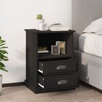 vidaXL Tables de chevet 2 Pièces noir 43x36x60 cm