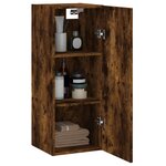 vidaXL Armoire murale chêne fumé 34 5x34x90 cm