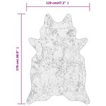 vidaXL Tapis noir et blanc 120x170 cm motif zèbre lavable antidérapant