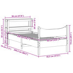 vidaXL Cadre de lit avec tête de lit cire marron 90x200 cm bois de pin