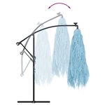 vidaXL Parasol de jardin avec mât en acier bleu 290x290x238 cm