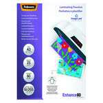 Pochette à plastifier A4 brillante 160 microns (2x80) Pack 25 FELLOWES