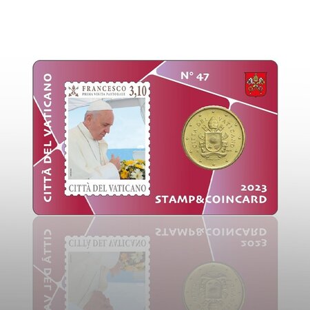 Pièce de monnaie 50 cent Vatican 2023 BU & 3 10€ – Première visite pastorale