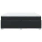 vidaXL Sommier à lattes de lit avec matelas Noir 180x200 cm Similicuir