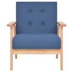 vidaXL Ensemble de canapés 3 Pièces Tissu Bleu
