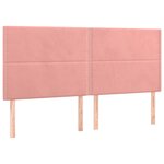 vidaXL Cadre de lit avec tête de lit Rose 180x200 cm Velours