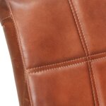 vidaXL Chaises à manger cantilever lot de 4 marron cuir véritable