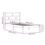 vidaXL Cadre de lit sans matelas bois massif 90x200 cm