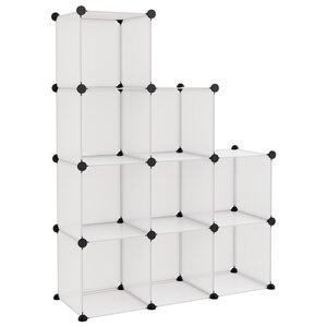 vidaXL Cubes de rangement 9 Pièces Transparent PP
