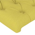 vidaXL Tête de lit avec oreilles Vert 147x23x78/88 cm Tissu