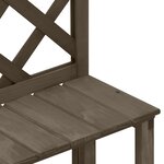 vidaXL Support de plantes et treillis Gris 70x42x115 cm Bois de sapin