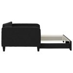 vidaXL Lit de jour avec lit gigogne noir 100x200 cm tissu