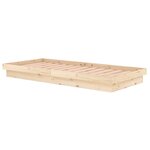 vidaXL Cadre de lit Bois massif 90x200 cm