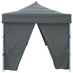 vidaXL Tente de réception pliable avec 8 parois 3 x 9 m Anthracite