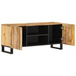 vidaXL Meuble TV 105x34x46 cm bois massif de manguier brut