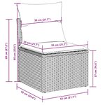 vidaXL Salon de jardin avec coussins 7 Pièces gris clair résine tressée