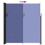 vidaXL Auvent latéral rétractable bleu 220x300 cm