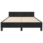 vidaXL Cadre de lit avec tête de lit noir 120x190 cm velours