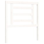 vidaXL Cadre de lit et tête de lit blanc 100x200 cm bois massif