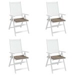 vidaXL Coussins de chaise jardin lot de 4 taupe 50x50x4cm tissu oxford