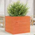 vidaXL Jardinière cire marron 80x80x68 5 cm bois de pin massif