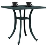 vidaXL Table de jardin vert 53x53x53 cm aluminium coulé